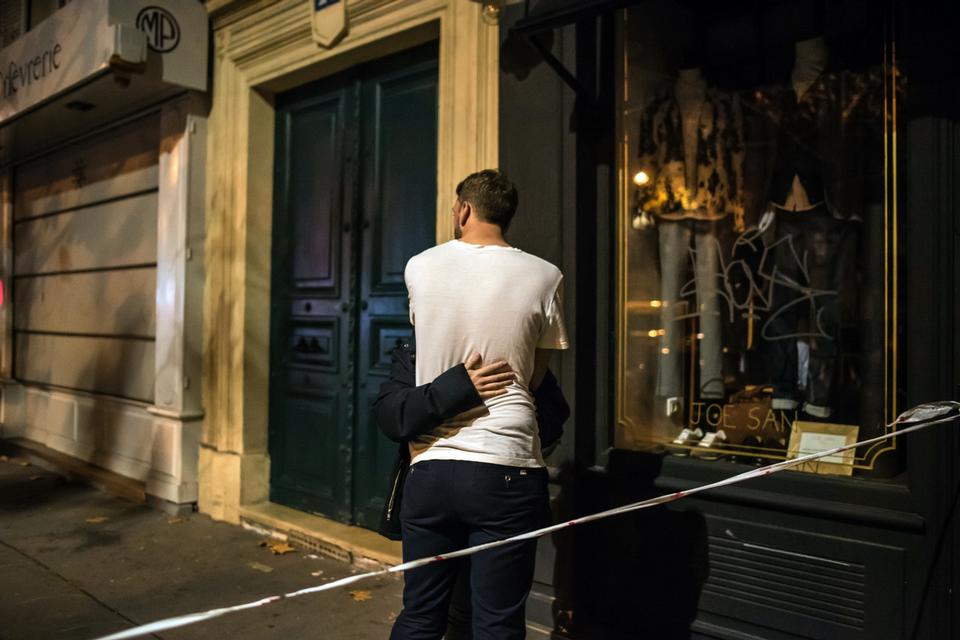 Lidt væk fra koncertstedet Bataclan. 