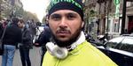 Chokeret. 36-årige Munir forsøger at løbe aftenens oplevelser ud af kroppen, men standser op, da han når politiafspærringerne. Foto: Per Thiemann 