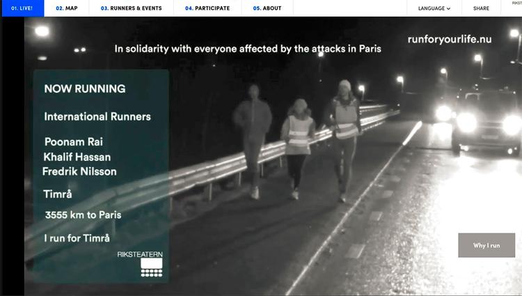 LIVE. Stafetløbere på vej fra Kiruna til Paris er nu omkring Stockholm. Og efter terrorangrebene har mange dedikeret deres klimaløb til ofre og pårørende i Frankrig. 