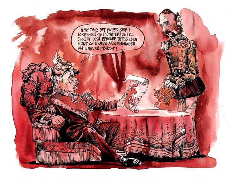 Perfekt. Satire er en stor og svær kunst. Roald Als mestrer den til perfektion. Det kan man forvisse sig om ved at læse Roald Als og Poul Einer Hansens 'Blød front – et vrissent blik på Danmark 2010 til 2015', skriver Bertel Haarder. Tegning: Roald Als 