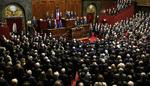 Ekstraordinært. Den franske præsident Hollande taler til samtlige medlemmer i det franske parlaments to kamre. 