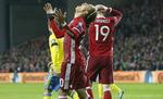 Fremtiden. Yussuf Poulsen (tv) og Nicolai Jørgensen har været to af de mere positive indslag i EM-kvalifikationen. 