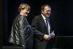 gæstetaler. Statsminister Lars Løkke Rasmussen (V) sammen med formanden for FTF, Bente Sorgenfrey, på forbundets kongres i København i dag. 