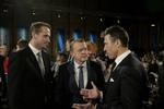 Landsmøde. Kristian Jensen (t.v.) og Lars Løkke Rasmussen lytter til Anders Fogh Rasmussen på Venstres landsmøde i Herning. 