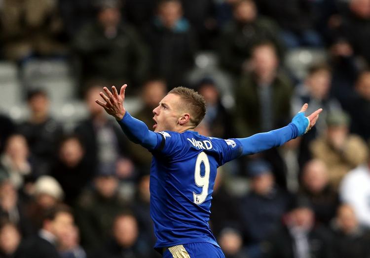 Scorekaj. Jamie Vardy scorede i 1. halvleg mod Newcastle. 