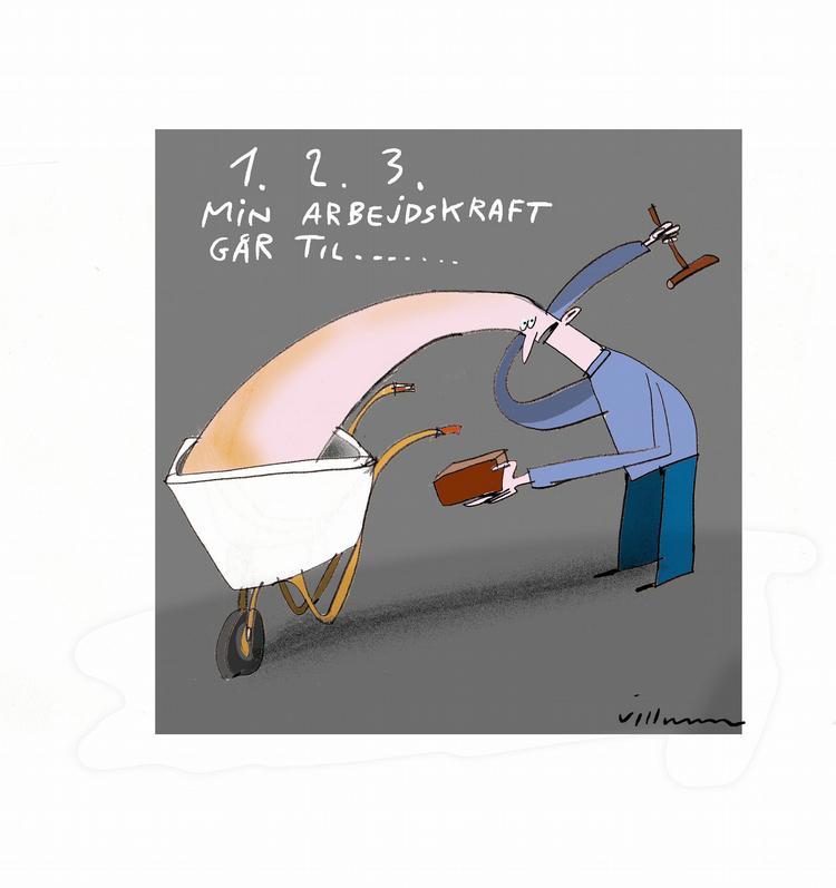 Tegning. Jørn Villumsen 