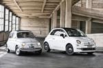 KONTRASTER. Den nuværende Fiat 500 har tydelige stiltræk, der er lånt fra 1957-modellen. 