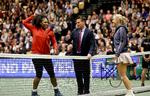 Showkamp Caroline Wozniacki og Serena Williams