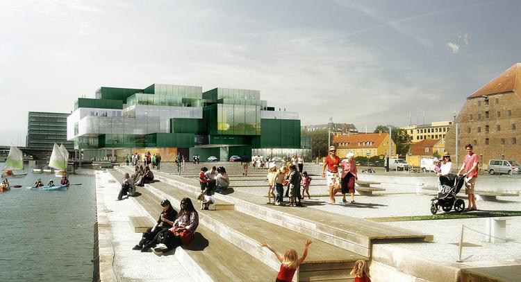 Milliardbyggeri. Her ses Blox-bygningen, som den kommer til at se ud. Illustration: Realdania 