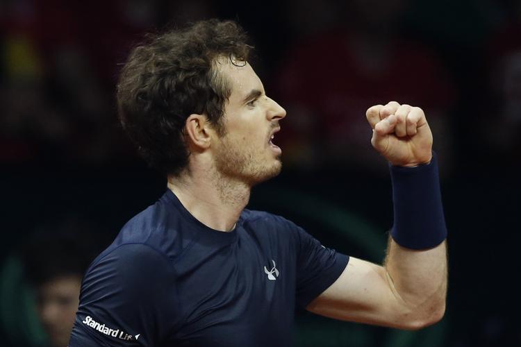 ENMANDSHÆR. Med 11 af Storbritanniens 12 sejre i årets Davis Cup spillede Andy Murray hovedrollen. 