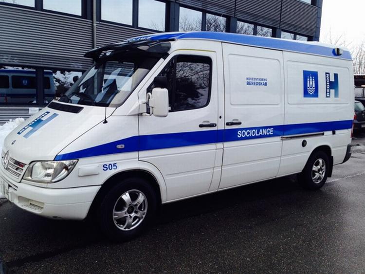 Sociolancen. Skal køre ud og hjælpe socialt udsatte mennesker i Region Hovedstaden. 