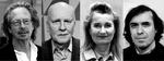 Fra venstre mod højre er det: Peter Handke fra Østrig, Adam Zagajewski  fra Polen, Elfriede Jelinek fra Østrig og Mircea Cartarescu fra Rumænien. 