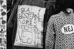 DEMO. Nej-sigere demonstrerer under folkeafstemningen om Danmarks indtræden i EF den 2. oktober 1972. 