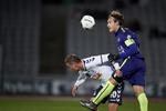 Duel. Erik Sviatchenko FCM og Kim Aabech AGF. 