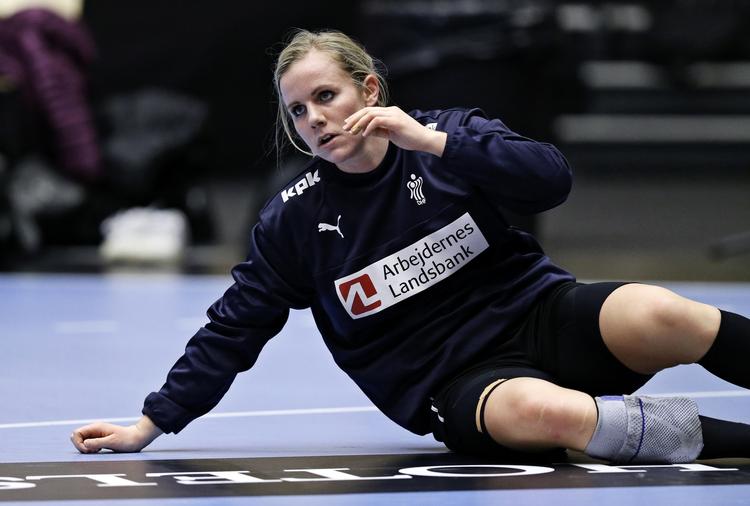 Vm. Anne Mette Pedersen ved gårsdagens træning i Herning. 