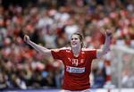 Toppræstation. Line Jørgensen var både dansk topscorer og kampens bedste danske spiller. 