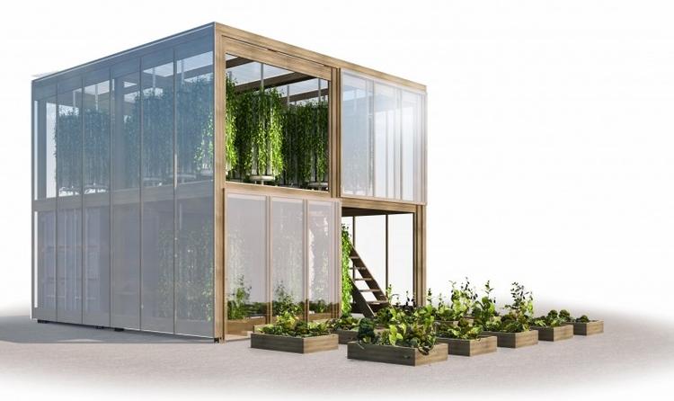 By-farm. Her ses tegningerne af 'Impact Farm', som i dag rejses på Nørrebro. 
