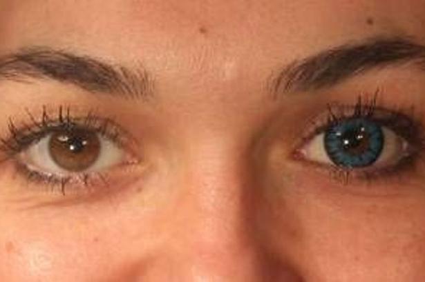 Blåt ovenpå brunt. 