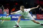 Sejr. Den danske badminton spiller slog i dag sin onde ånd, kineseren Chen Long, som han har tabt til syv gange tidligere. (Arkiv) 