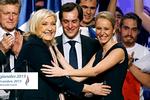 Familiepartitræf. Lederen af det franske Front National, Marine Le Pen (tv.), møder sin niece, Marion Maréchal-Le Pen, der er regional leder af partiet i det sydøstlige Frankrig. Kombinationen af de to kvinder tegner lovende for det partiet ved det kommende præsidentvalg. Arkivfoto: Francois Mori/AP 