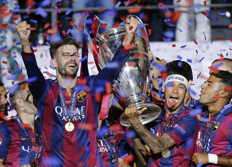 Titelforsvar. Barcelona vandt finalen i år mod Juventus. 