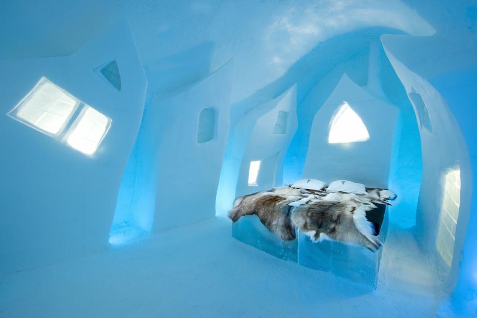 UNIKKE. De særlige art suites på Ice Hotel har forskellige temaer. Her 'Caesar's Wake'. 
