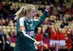 Målvogter. Rikke Poulsen stod en god kamp i det danske mål. 
