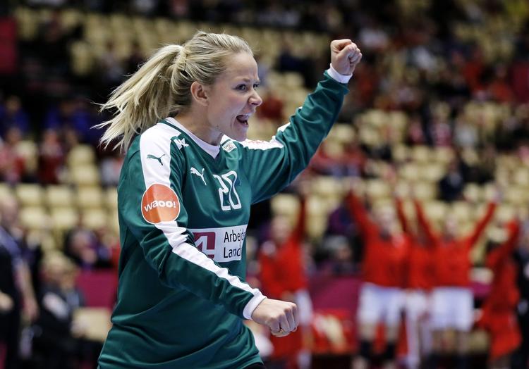 Målvogter. Rikke Poulsen stod en god kamp i det danske mål. 
