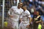 Storsejr. Gareth Bale lavede fire  for Real Madrid i det, der udviklede sig til at blive ren træning. 