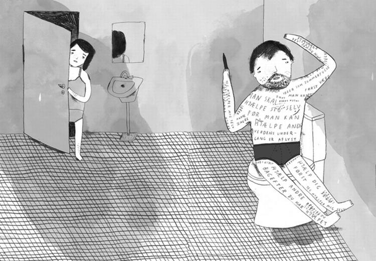 Multikunstner. My Buemann har selv illustreret de forskellige beretninger om at leve med en psykiatrisk diagnose. Tegning: My Buemann. 