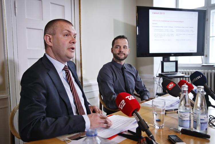 Jobskifte. Finansminister Bjarne Corydon i maj på et pressemøde i Finansministeriet. Nu skifter han til et job i det private. 