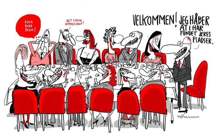 BORDPLAN. Et selskabsbord med bordplan kan virke skræmmende. 