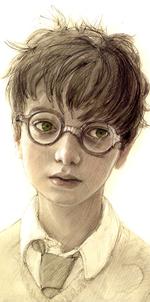 Harry. Dette portræt af Potter himself skiller sig ud i det nye illustrerede værk af sagaens 1. bind. Illustration fra bogen: Jim Kay 