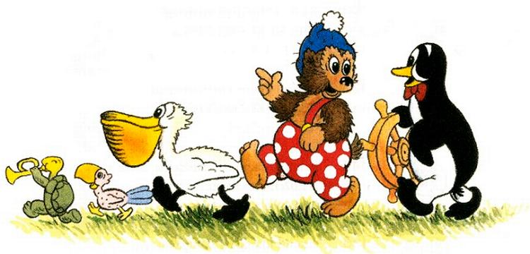 Illustration: Rasmus Kump, Pingo, Pelle, Pildskadden og Gøjen. 