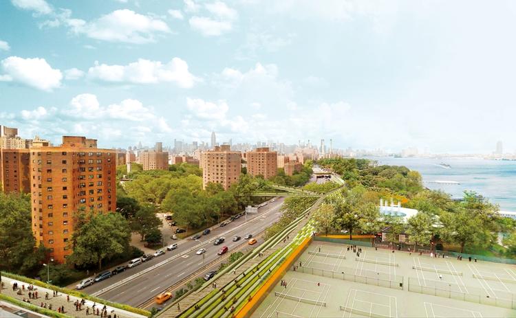 Plan. Om nogle år vil Lower East Side være langt mere grønt, end det er nu. Illustrationer: Bjarke Ingels Group. 