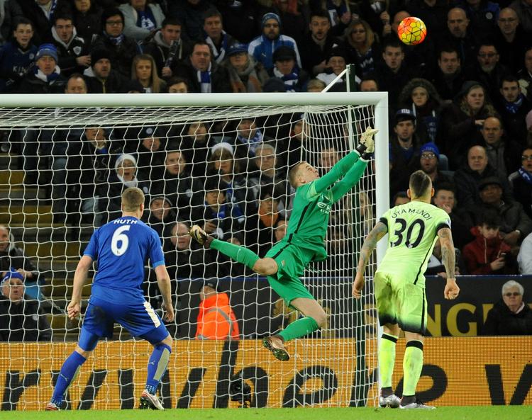 Sprællemand. Manchester Citys målmand Joe Hart havde også et par fine redninger i kampen. 