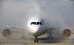Fremtidsfly. Et Boeing 787- fly, bedre kendt som Dreamlineren, fra United Airlines lander i Chicagos O'Hare Lufthavn. De fleste store luftfartsselskaber opruter og indkøber de moderne fly som nævnte eller Airbus A350. 