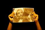 heltestatus. Overalt i den shiamuslimske verden bliver der disse dage vist billeder af Nimr al-Nimr som led i protesterne mod hans henrettelse. 