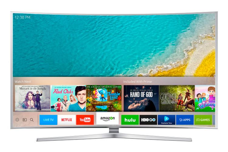 SAMLINGSSTED. De nye smart-tv-modeller fra Samsung kan fungere som underholdnings-central, så du kan styre såvel eksterne spilkonsoller og kabel-bokse lige så nemt som at skifte tv-kanal. 