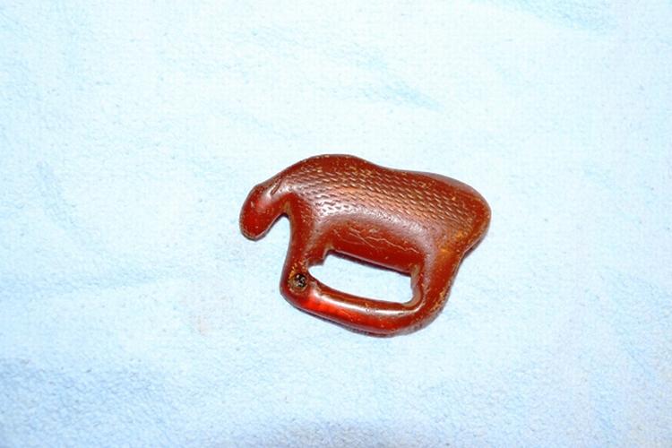 FUND. Den lille rav-elg fra Næsby Strand giver begejstring på Nationalmuseet. 