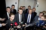 Parløb. Mette Frederiksen (S) og Kristian Thulesen Dahl (DF) er på samme tid modstandere og partnere. Her ses de i forbindelse med dagpengeaftalen i april 2015, hvor de to partier sammen med Regeringen vedtog en ny aftale. 