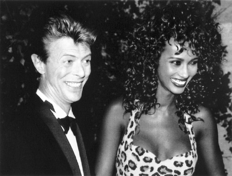 David Bowie var gift to gange, senest med Iman Mohamed Abdulmajid i 1992. 