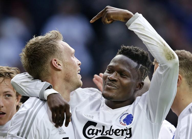 solgt. En af FCK's største profiler, Daniel Amartey (th.), er tabt for klubben. Ghaneseren fortsætter karrieren i Premier League. 