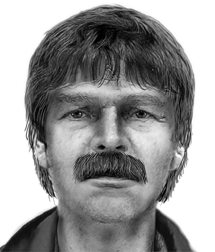 fantom. På baggrund af vidneudsagn har tysk politi fået fremstillet denne fantomtegning af Burkhard Garweg. 