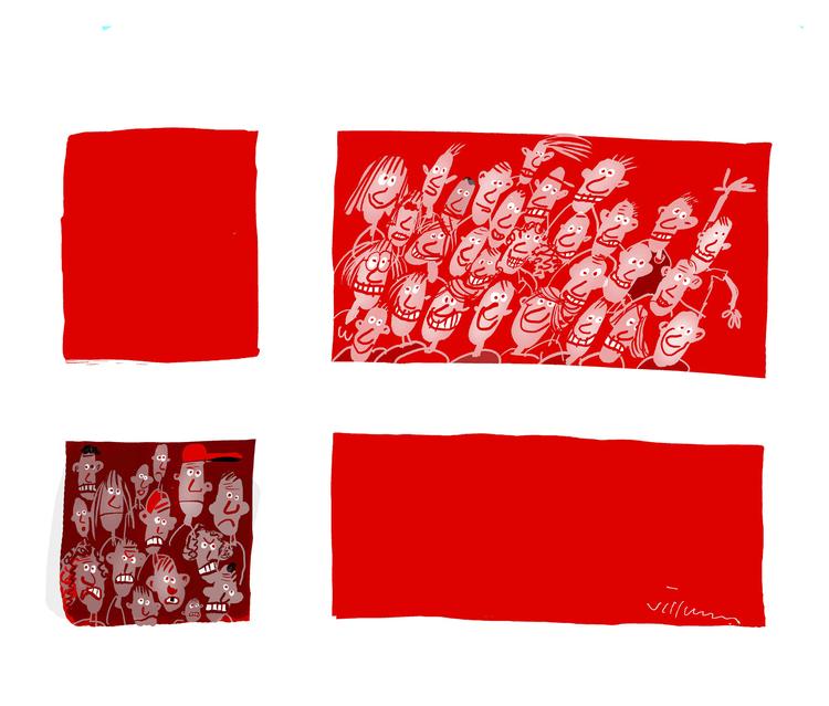 Tegning: Jørn Villumsen. 