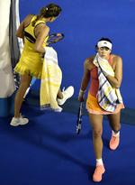 Exit. Muguruza (th) var seedet til en plads i semifinalerne, men får nu i stedte en ekstra uges ferie. 