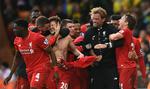 Ofret. Klopps briller gik itu under jublen med Liverpool-spillerne. 