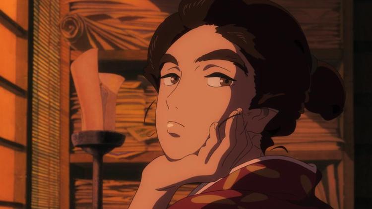 Hokusai. 'Miss Hokusai' er et animé-mesterværk af Keiichi Hara fra Japan. Still fra filmen. 