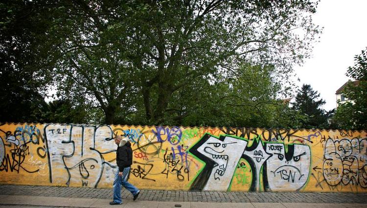 Graffiti. Her på Nørrebro. 