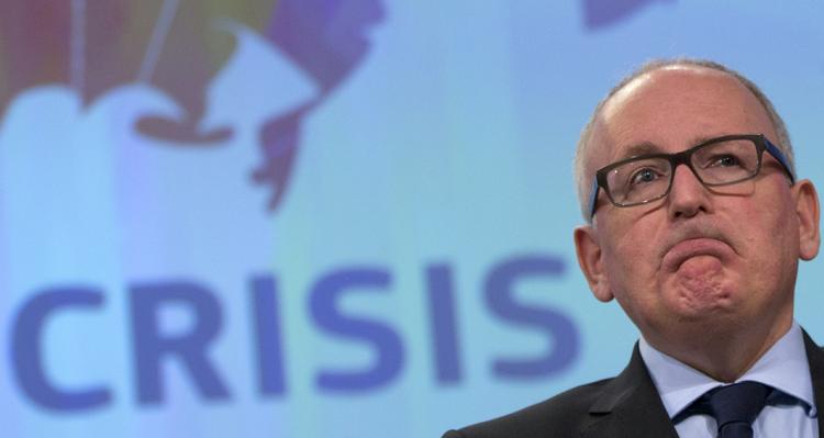Krise. EU-Kommissær Frans Timmermans bygger sine udtalelser på endnu ikke offentliggjorte tal fra EU's grænseagentur Frontex. (arkivfoto) 